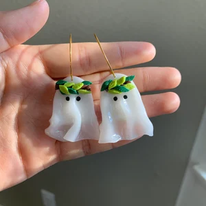 Leafy Ghost Earrings